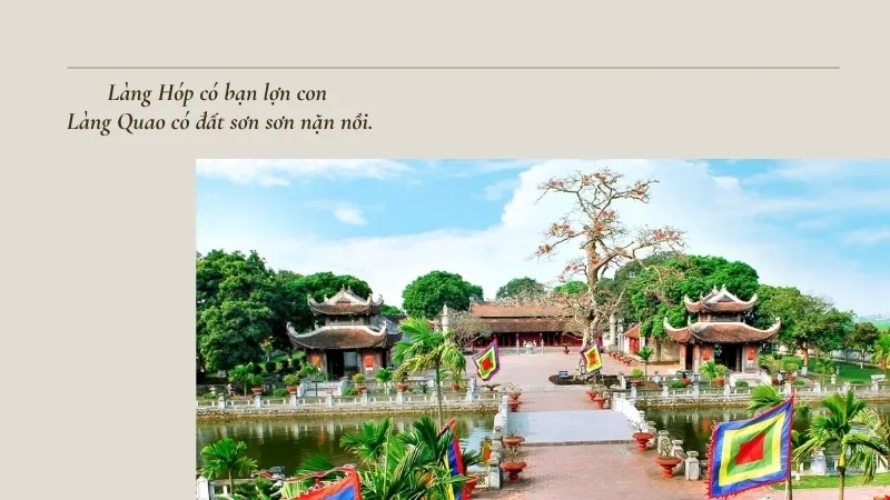 Làng Hóp có bạn lợn con Làng Quao có đất sơn sơn nặn nồi