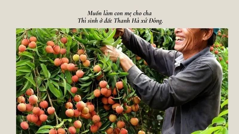 Muốn làm con mẹ cho cha Thì sinh ở đất Thanh Hà xứ Đông