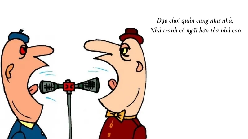 Dạo chơi quán cũng như nhà, Nhà tranh có ngãi hơn tòa nhà cao