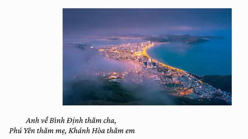 Anh về Bình Định thăm cha, Phú Yên thăm mẹ, Khánh Hòa thăm em