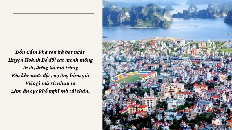 Đồn Cẩm Phả sơn hà bát ngát Huyện Hoành Bồ đồi cát mênh mông