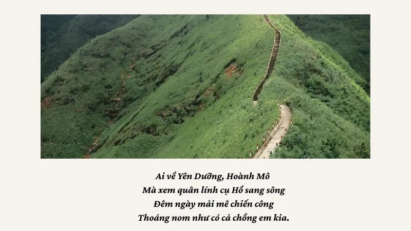 Ai về Yên Dưỡng, Hoành Mô Mà xem quân lính cụ Hồ sang sông