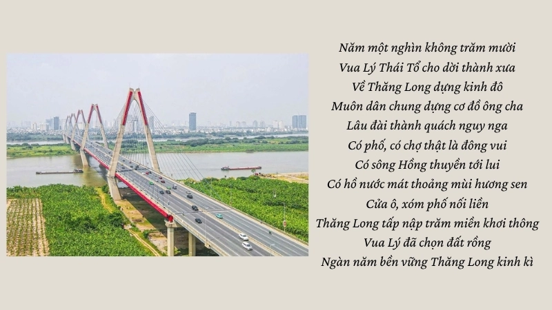 Năm một nghìn không trăm mười Vua Lý Thái Tổ cho dời thành xưa