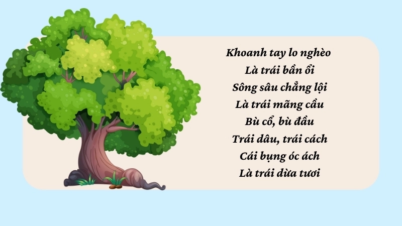 Khoanh tay lo nghèo Là trái bần ổi