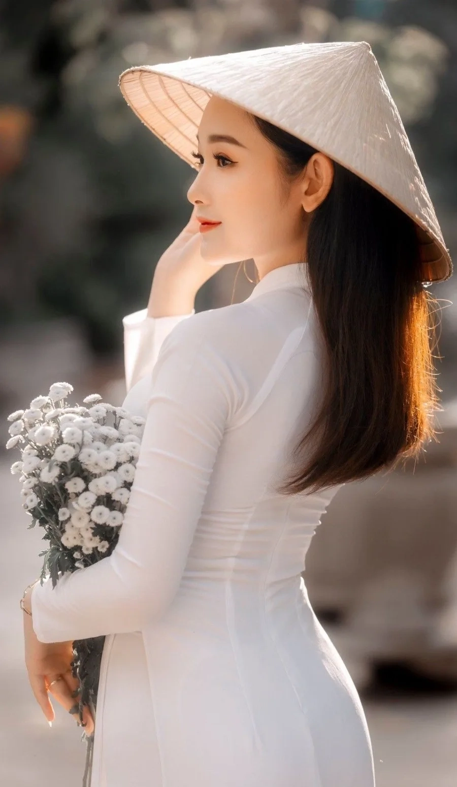 Ngắm áo dài trắng cưới, phong cách lãng mạn và tinh tế