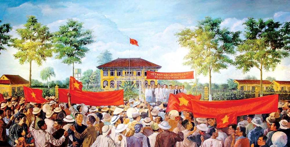 Lá cờ tung bay giữa trời đất nước hồi sinh