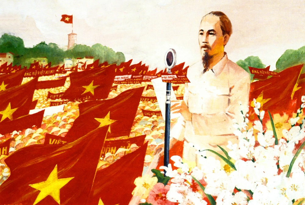 Rực sáng trời thu ngọn quốc kỳ đỏ thắm
