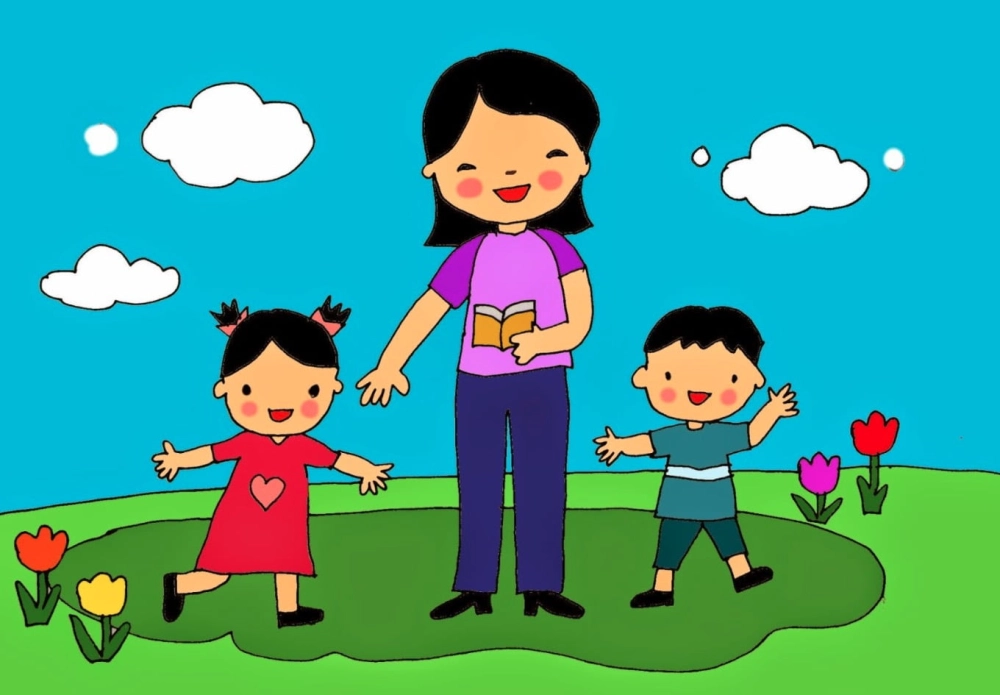 Bài thơ về cô giáo em dịu dàng Em yêu cô giáo