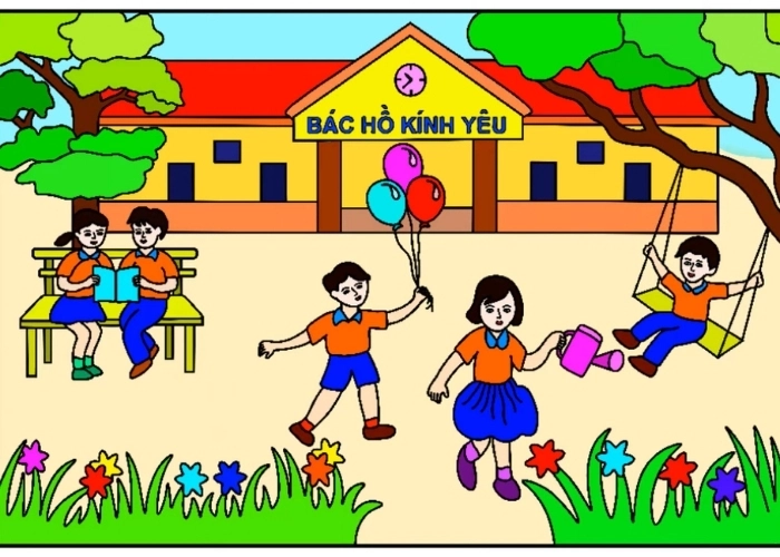 Nhớ trường xưa trở về trong từng bài thơ về trường em