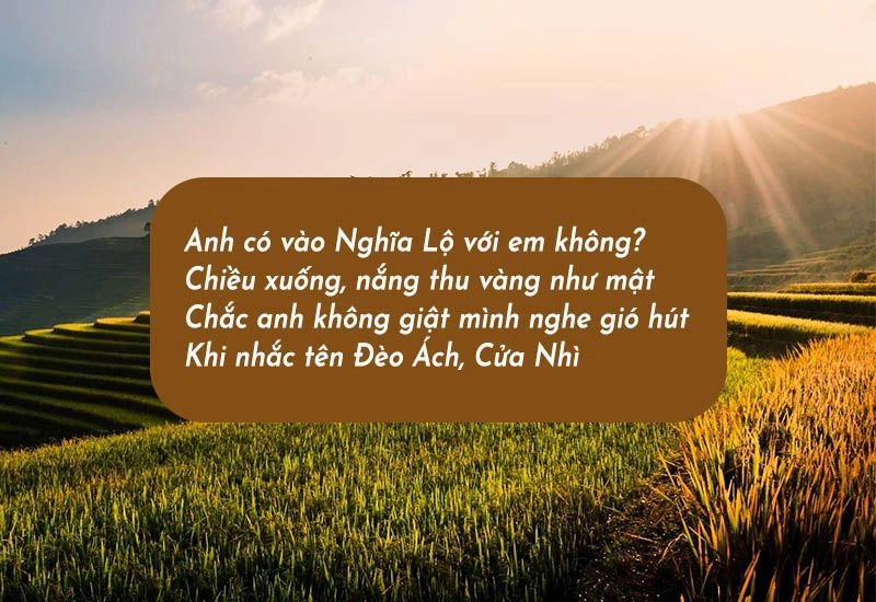 Nắm tay dạo bước anh có vào Nghĩa Lộ với em không