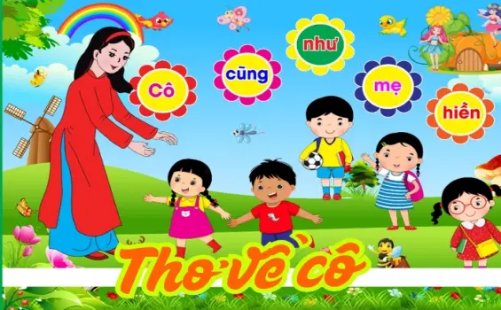 Bài thơ về cô giáo giúp bé thể hiện lòng biết ơn thầy cô