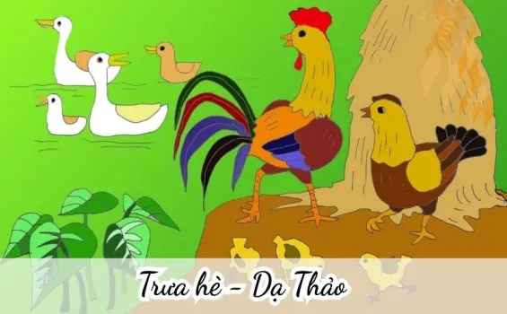 Bài thơ Trưa hè (Dạ Thảo) - Chủ đề thơ trường mầm non