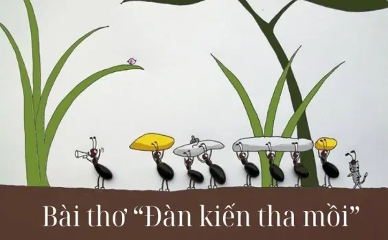 Bài thơ Đàn kiến tha mồi - Chủ đề thơ trường mầm non