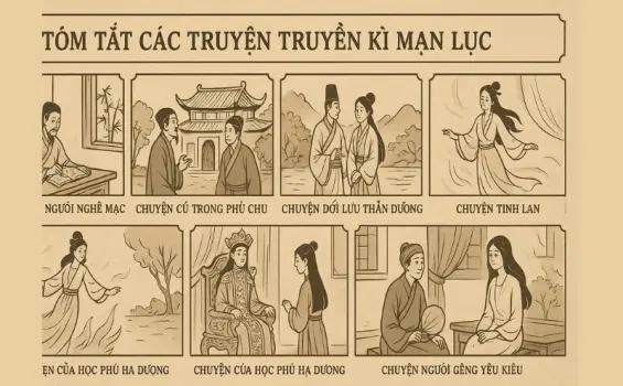 Tóm tắt các truyện trong Truyền Kì Mạn Lục đầy đủ nhất