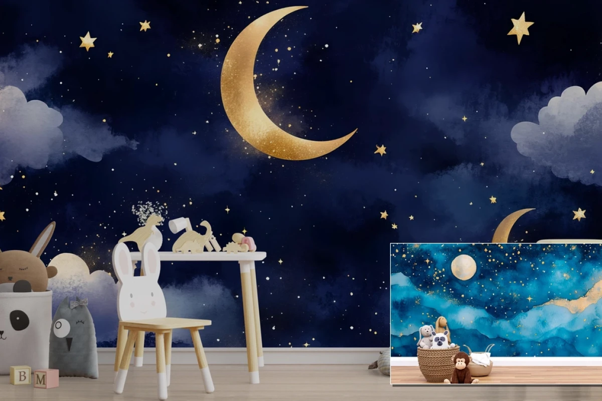 Best celestial star and moon wallpaper for kids room in 2026