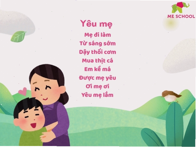 Bé 3 tuổi học hỏi qua các bài thơ
