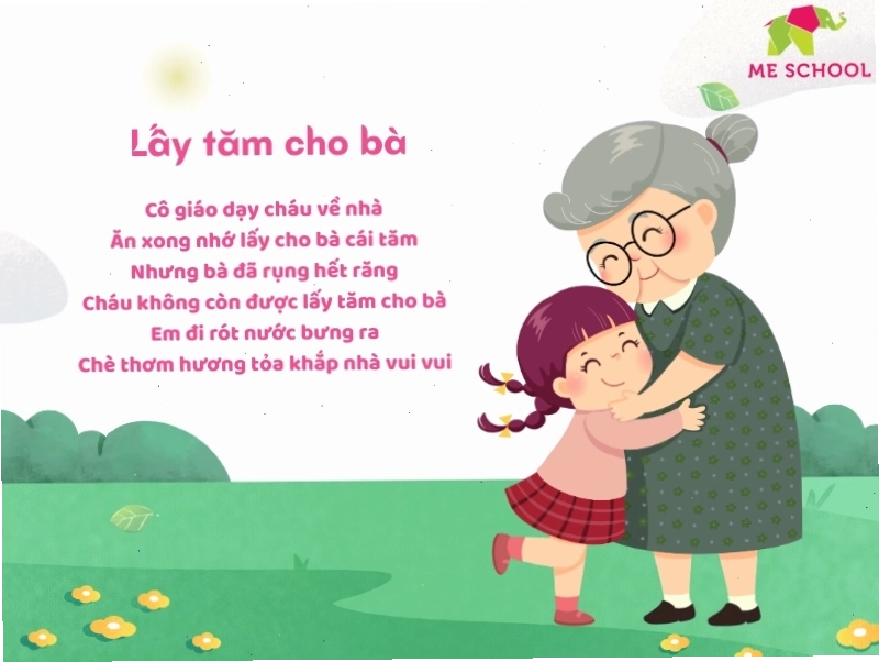 Bé 3 tuổi yêu thích các bài thơ