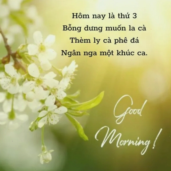 Cả gia đình cùng nhau thực hiện lời chào buổi sáng