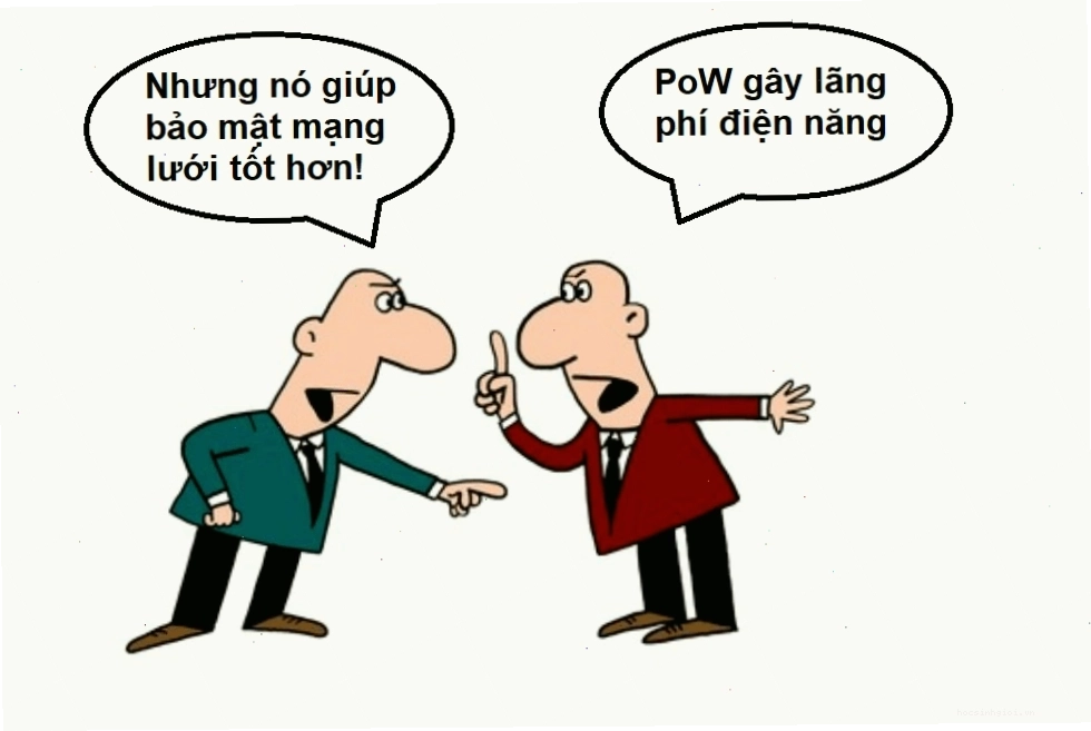 Các tranh cãi xung quanh cơ chế Proof of Work