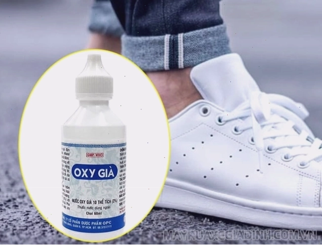 Cách giặt giày trắng bằng oxi già