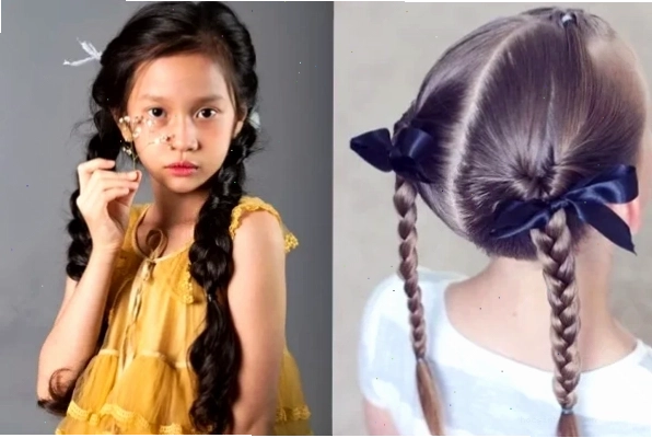 Cách tết tóc hai bím cho bé gái thêm xinh