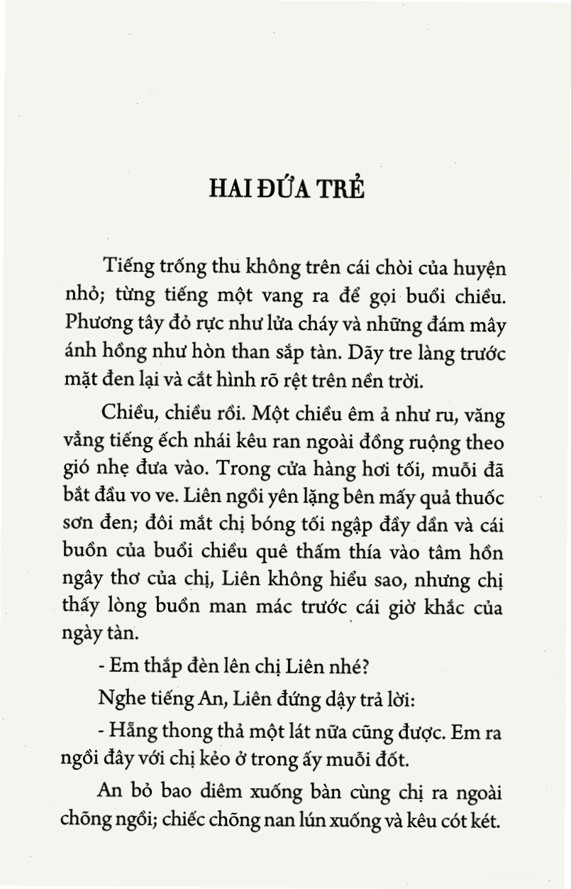 Cảnh vật xung quanh phố huyện trong Hai đứa trẻ