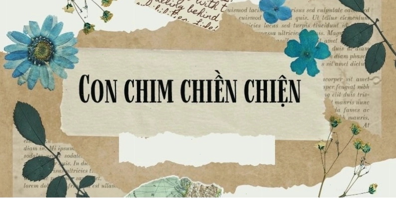 Chú chim chiền chiện trên cành cây