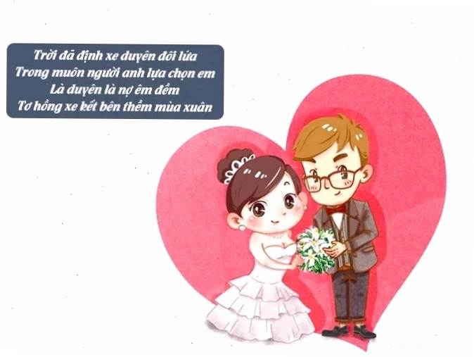 Cô dâu chú rể trao nhau nụ cười hạnh phúc trong ngày cưới