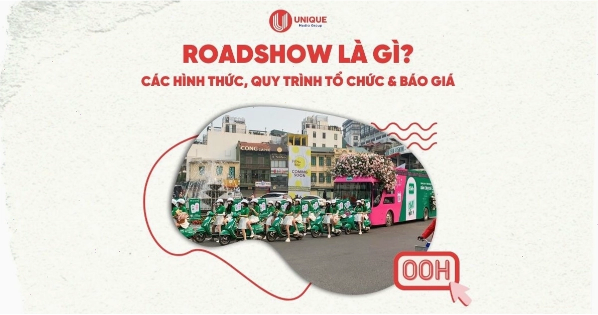 Đoàn xe roadshow ấn tượng với các vật phẩm quảng cáo thu hút sự chú ý