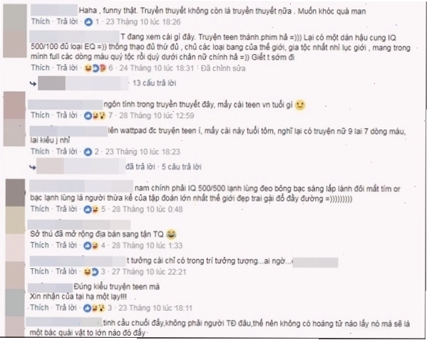 Hình ảnh minh họa những tình tiết lãng mạn thường thấy trong các câu chuyện teenfic