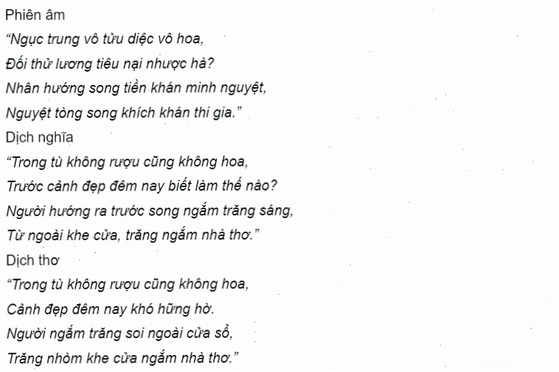 Hình ảnh vầng trăng ngoài cửa sổ nhà tù
