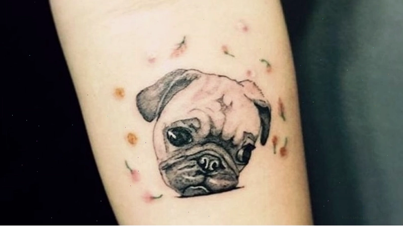 Hình xăm chú Bulldog mini