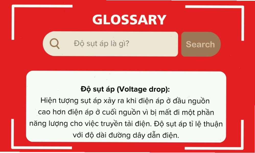 Kích thước dây cáp điện ảnh hưởng đến độ sụt áp