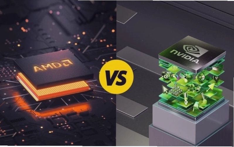 Logo của NVIDIA và AMD