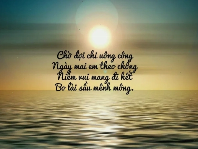 Một bài thơ ngũ ngôn hay thể hiện tình cảm sâu lắng