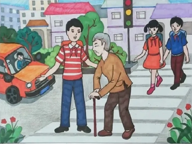 Một người đang trao tặng hoa cho người khác, biểu tượng của sự tử tế và niềm vui