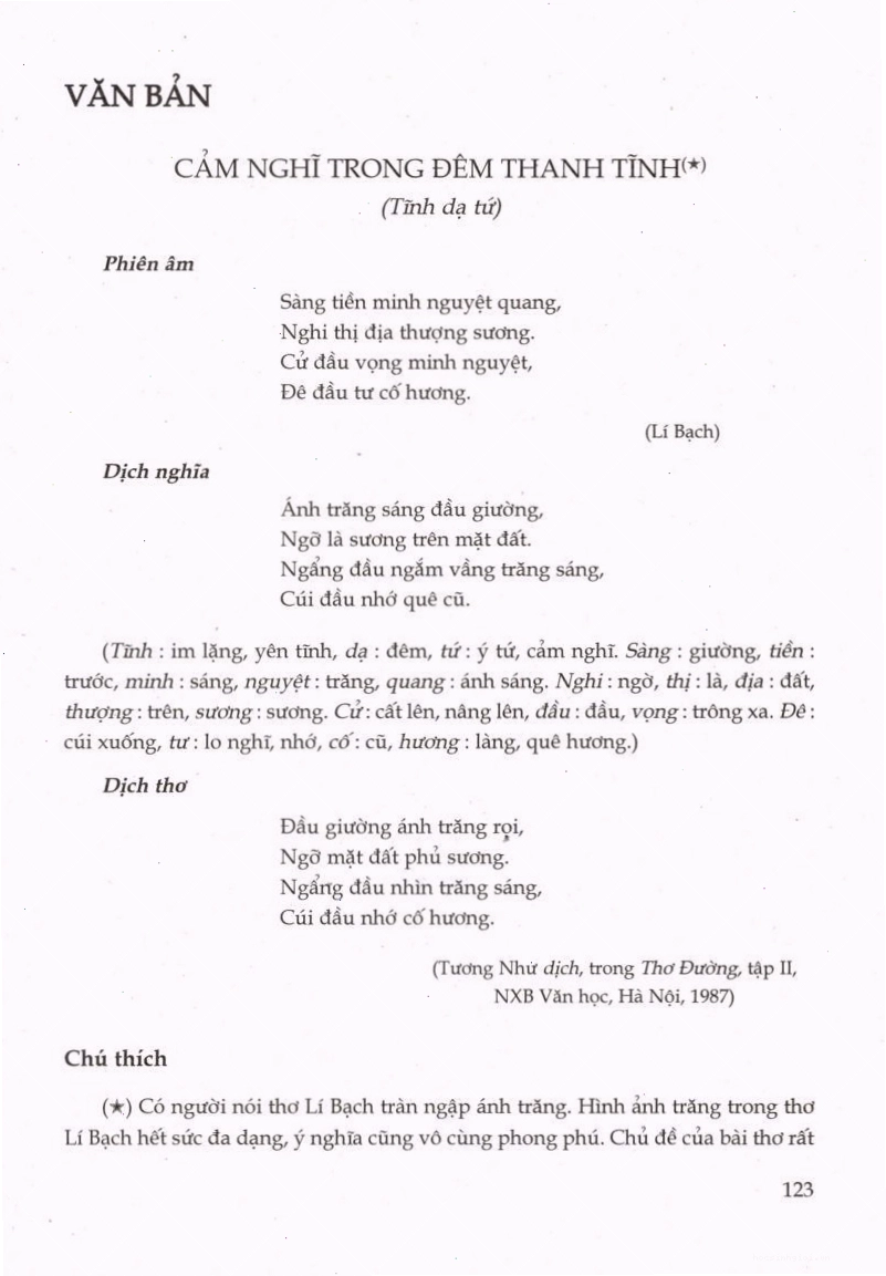 Người con xa xứ ngắm trăng nhớ quê.