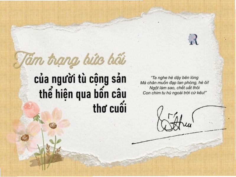 Tâm trạng bức bối của người tù cộng sản trong bài thơ Khi con tu hú