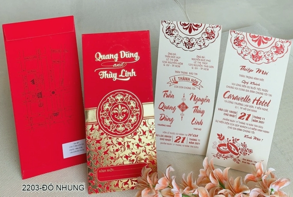 Thiệp cưới sang trọng 2203