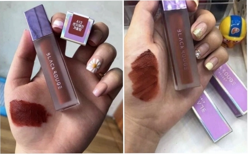Thiết kế bao bì son Black Rouge A12 với tông màu tím huyền bí