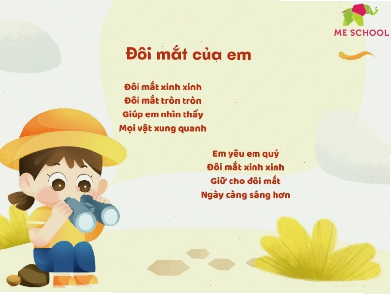 Thơ giúp bé 3 tuổi nhận biết thế giới xung quanh