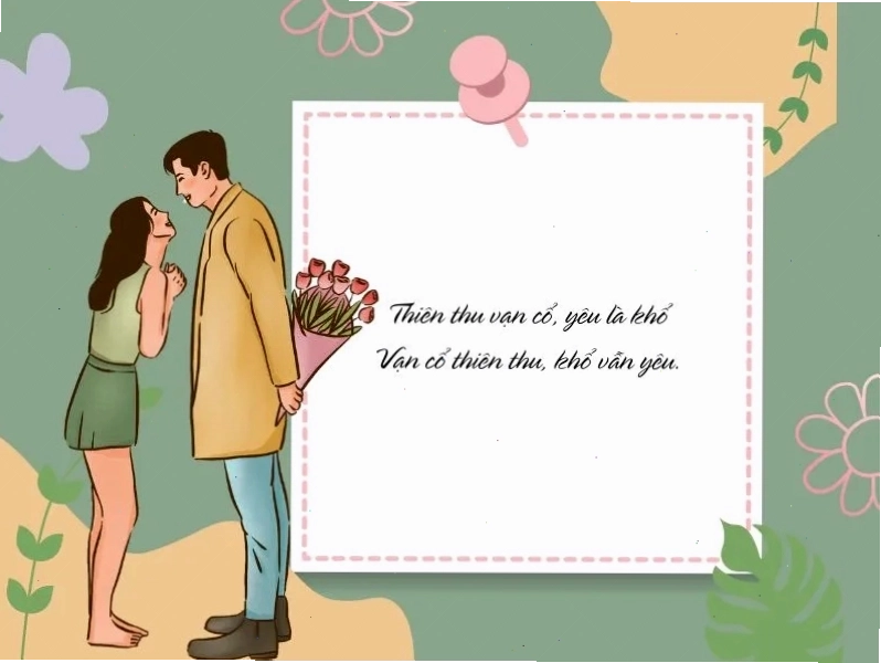 Thơ tình yêu ngắn thể hiện sự lãng mạn