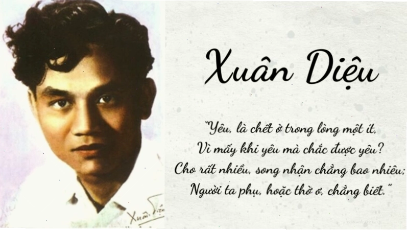Thơ Xuân Diệu về tình yêu lãng mạn