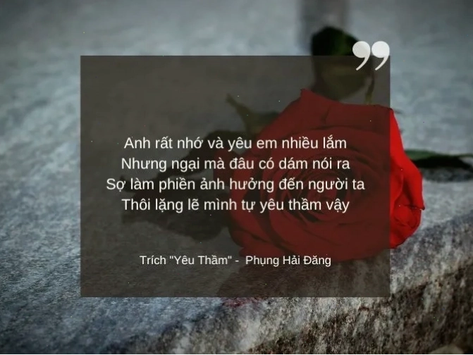 Tình yêu đơn phương và nỗi buồn không nói thành lời