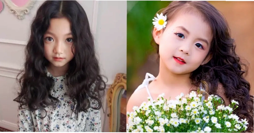Tóc xoăn lọn to mang đến vẻ ngoài ngọt ngào và lãng mạn cho bé gái