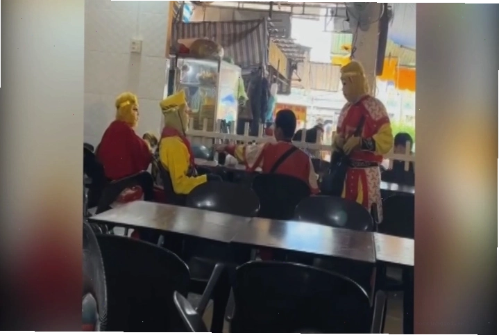 Tôn Hành Giả hội ngộ Giả Hành Tôn trong quán cơm