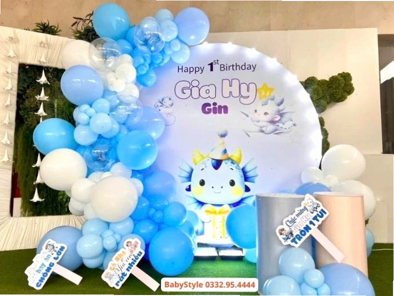 Trang trí sinh nhật bé gái 10 tuổi phong cách hiện đại