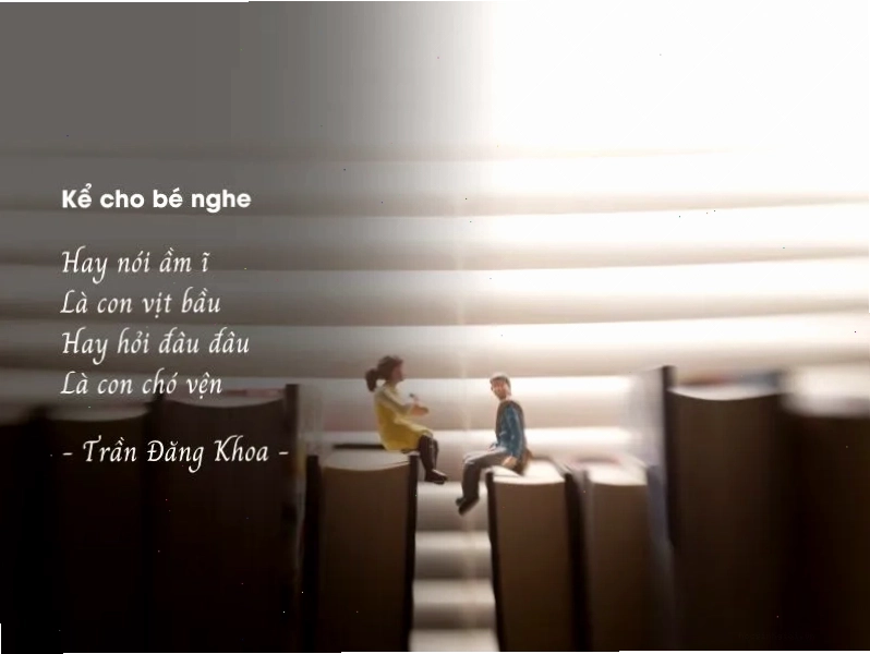 Trẻ em đọc thơ Trần Đăng Khoa trong không khí vui tươi