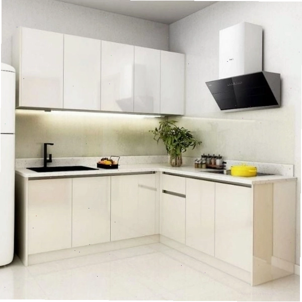 Tủ bếp gỗ công nghiệp phủ Acrylic bóng gương chống trầy