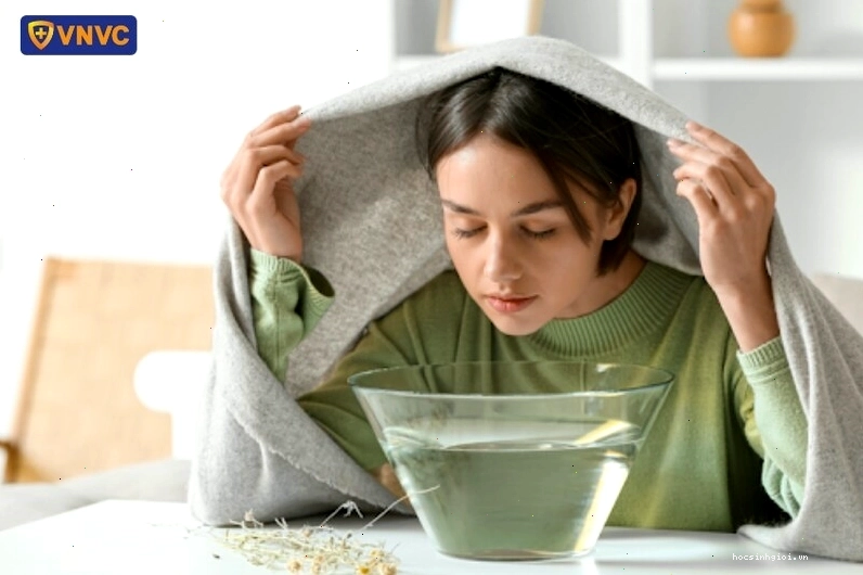 Xông hơi với các loại thảo dược là phương pháp trị cảm cúm hiệu quả cho bà bầu